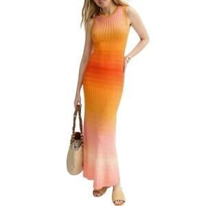 Maje Tie-Dye orange Knit Maxi
Dress Size 34